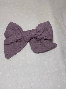 Embroidery bow hair clips - 7