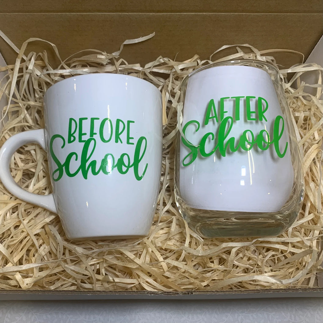 Teacher Mug & Glass gift box