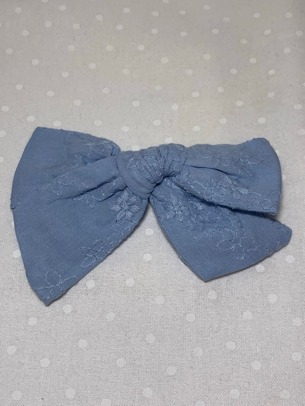 Embroidery bow hair clips - 6