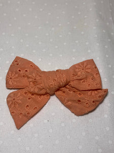 Embroidery bow hair clips - 5