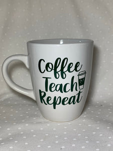 Coffee teach repeat - White